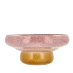 Villa Collection Styles skål rosa/gul glas 30 x 13 cm
