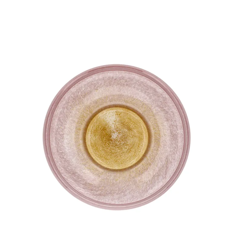 Villa Collection Styles skål rosa/gul glas 30 x 13 cm