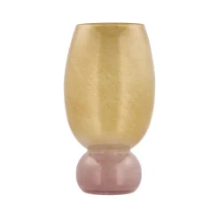 Villa Collection Styles vase rosa/gul glas 16,5 x 30 cm