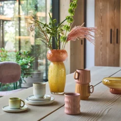 Villa Collection Styles vase gul/amber 30 cm