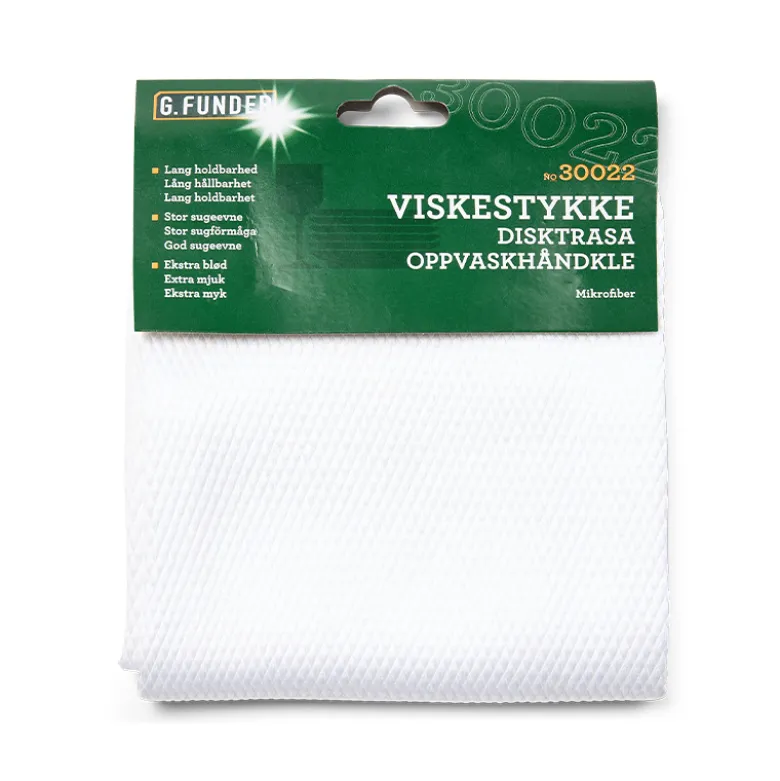 Viskestykke i microfiber 60x40 cm hvid