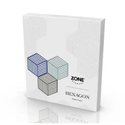 Zone Hexagon bordskåner 3 stk indigo/fog/olive taupe