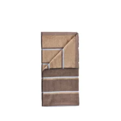 Zone Sauna håndklæde brun/beige/blå 50x100 cm