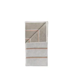 Zone Sauna håndklæde grå/grøn/sand 50x100 cm