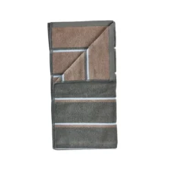 Zone Sauna håndklæde grøn/taupe/blå 70x140 cm