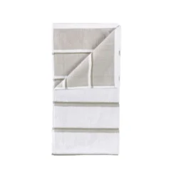 Zone Sauna håndklæde hvid/grå/grøn 70x140 cm