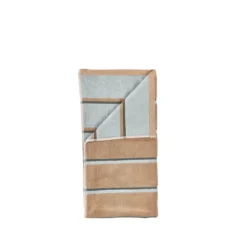 Zone Sauna håndklæde sand/blå/grøn 50x100 cm